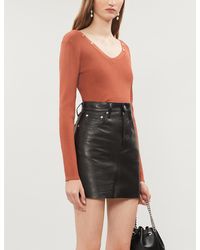 Sandro Button-detail Ribbed Woven Top - Multicolour