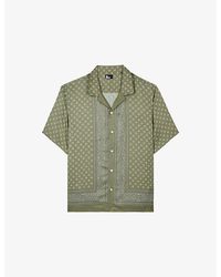 The Kooples - Bandana Print Short-Sleeve Woven Shirt - Lyst