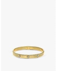 BVLGARI - Tubogas 18Ct- And 0.29Ct Brilliant-Cut Diamond Bracelet - Lyst