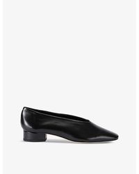 Aeyde - Delia Pointed-toe Leather Heeled Courts - Lyst