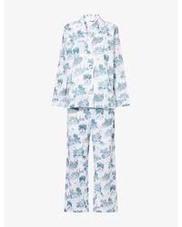 Derek Rose - London Toile Printed Cotton Pyjama Set - Lyst