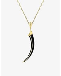 Shaun Leane - Sabre Solis 18Ct-Plated Vermeil Sterling- And Enamel Pendant Necklace - Lyst