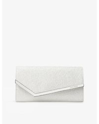 Jimmy Choo - Emmie Glitter Woven Clutch Bag - Lyst
