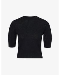 LeKasha - Round-neck Short-sleeved Organic-cashmere Knitted Jumper - Lyst