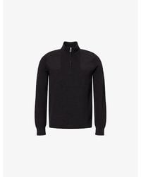 Belstaff - Bel Commande Quarter-Zip Knitted Cotton Jumper - Lyst
