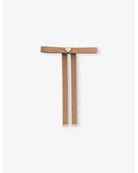 Prada - Triangle-Logo Leather Hair Clip - Lyst