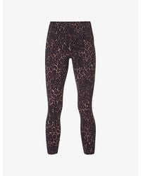 Sweaty Betty - Power 7/8 Leopard-Print High-Rise Stretch-Jersey Leggings - Lyst