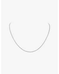 Van Cleef & Arpels - Angle Filed Trace Chain Rhodium-Plated 18Ct Necklace - Lyst