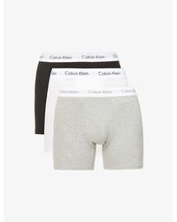 Calvin Klein - Pack Of Three Classic-fit Stretch-cotton Trunk - Lyst