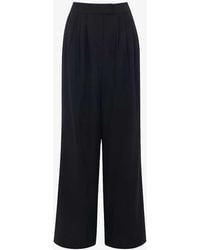 Whistles - Fran High-rise Wide-leg Recycled Polyester-blend Trousers - Lyst
