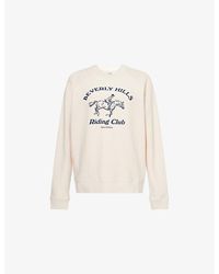 Sporty & Rich - Bh Riding Club Soft Printed Cotton-Blend Sweatshirt - Lyst
