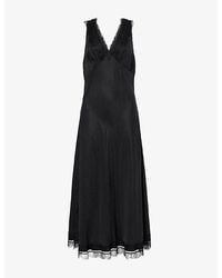 Dissh - Andrea Lace-Trim Woven Midi Dress - Lyst