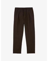 Reiss - Barges Drawstring-Waist Linen Trousers - Lyst
