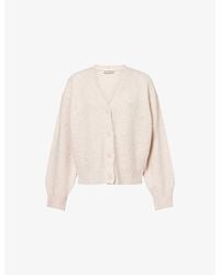 The Couture Club - Emblem Fluffy Knitted Cardigan - Lyst