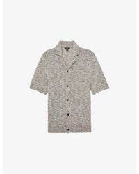 Reiss - Addis Cuban-Collar Stretch-Knit Shirt - Lyst