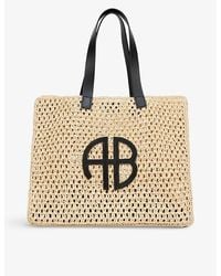 Anine Bing - Tural Rio Logo-embossed Woven Straw Tote Bag - Lyst