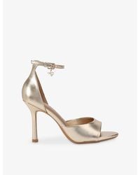 KG by Kurt Geiger - Sabrina Faux-Leather Heeled Sandals - Lyst