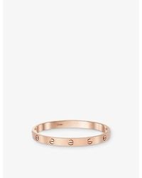 Cartier - Love Classic Brushed 18Ct Rose- Bracelet - Lyst