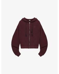 Loewe - Flamenco Zip-Up Cotton-Blend Fleece Hoody - Lyst