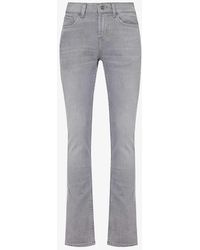 7 For All Mankind - Slimmy Advance Tapered-leg Slim-fit Stretch-denim Jeans - Lyst