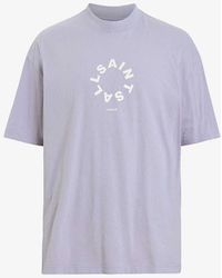 AllSaints - Tierra Brand-print Organic Cotton-jersey T-shirt - Lyst