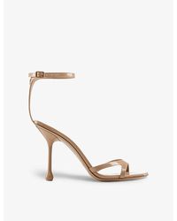 Jimmy Choo - Ixia 95 Cut-out Patent-leather Heeled Sandals - Lyst