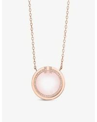 Tiffany & Co. - Tiffany T Circle 18ct Rose-gold, Opal And 0.05ct Diamond Pendant Necklace - Lyst