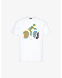 PS by Paul Smith - Big Bike Graphic-print Cotton-jersey T-shirt - Lyst