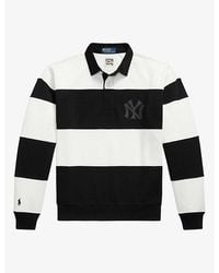 Polo Ralph Lauren - Yankees Striped Cotton-Blend Fleece Rugby Shirt - Lyst