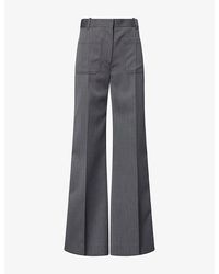 Victoria Beckham - Ethel Tailored Pleated Wool Trousers - Lyst