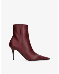 AMINA MUADDI - Barbara 90 Leather Heeled Ankle Boots - Lyst