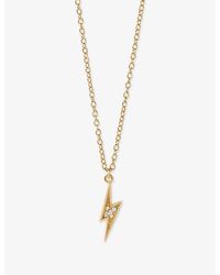 Astley Clarke - Celestial Lightning 18Ct And Sapphire Pendant Necklace - Lyst