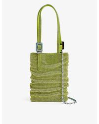 Benedetta Bruzziches - Loll La Petite Rhinestone-embellished Mesh Top-handle Bag - Lyst