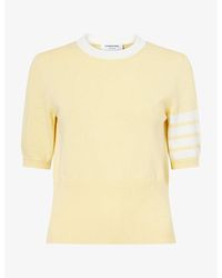 Thom Browne - Hector Intarsia-Stripe Cotton-Knit Top - Lyst