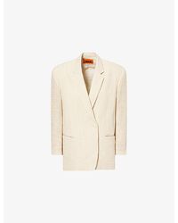 Rebirth - Oversize Single-Breasted Knitted Cotton-Blend Jacket - Lyst