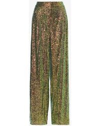 Stine Goya - Jesabelle Sequin-embellished Recycled Polyester-blend Trouser - Lyst