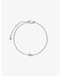 Monica Vinader - Initial F 925 Sterling Chain Bracelet - Lyst