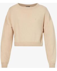 Juicy Couture Relaxed Crewneck Knitted Sweatshirt - Natural