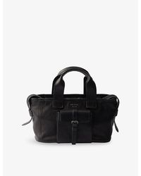 Prada - Route Medium Leather Tote Bag - Lyst