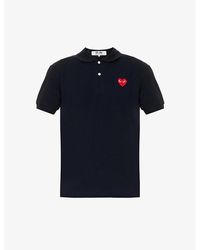 COMME DES GARÇONS PLAY - Logo-appliqué Cotton-piqué Polo Shirt - Lyst