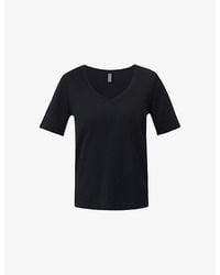 Sweaty Betty - Essential V-Neck Cotton And Viscose-Blend T-Shirt - Lyst