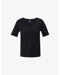 Sweaty Betty - Essential V-Neck Cotton And Viscose-Blend T-Shirt - Lyst