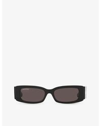 Balenciaga - Bb0260s Rectangle-frame Acetate Sunglasses - Lyst