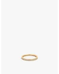 Astrid & Miyu - Stacking 18Ct-Plated Sterling- And Cubic Zirconia Ring - Lyst