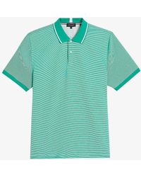 Ted Baker - Ellerby Striped Woven Polo Shirt - Lyst