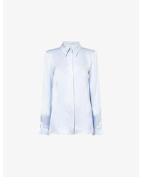 Gabriela Hearst - Cruz Long-Sleeve Silk Shirt - Lyst