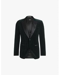 BOSS - Contrast-Lapel Slim-Fit Velvet Tuxedo Jacket - Lyst