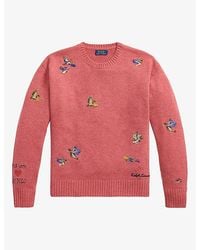 Polo Ralph Lauren - Relaxed-Fit Embroidered-Bird Wool-Alpaca Jumper - Lyst