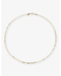 Lisa Gozlan - Small Paperclip Chain 14Ct- Plated Sterling- Necklace - Lyst
