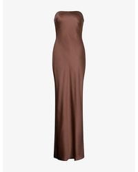 OMNES - Amdra Strapless Satin Maxi Dress - Lyst